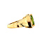 vintage Gouden ring met peridoot en diamant 14 krt