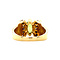 vintage Gold ring with peridot and diamond 14 kt