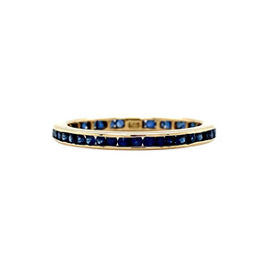 Gouden ring met natuurlijke saffier 14 krt