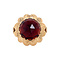 vintage Gold ring with garnet 14 kt