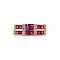 vintage Ring with ruby and diamond 9 ct