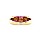 vintage Ring with ruby and diamond 9 ct