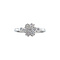 vintage White gold ring with diamonds 18 krt