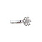 vintage White gold ring with diamonds 18 krt