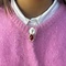 vintage Gold pendant with carnelian 14 kt