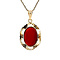 vintage Gold pendant with carnelian 14 kt