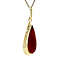 vintage Gold pendant with carnelian 14 kt