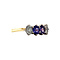 vintage Gouden rijring met saffier en diamant 18 krt