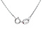 vintage Witgouden collier met smaragd en diamant hanger 18 krt