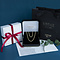 vintage Witgouden collier met smaragd en diamant hanger 18 krt