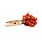 vintage Gold ring with blood coral 14 kt