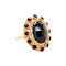 vintage Gold ring with garnet 14 krt