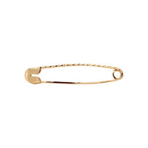 Gouden veiligheidsspeld broche 14 krt