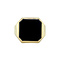 vintage Gouden zegelring met onyx 14 krt
