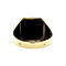 vintage Gouden zegelring met onyx 14 krt