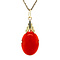 vintage Gold pendant with blood coral 14 kt