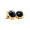 vintage Gold ear studs with garnet 14 krt