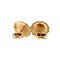 vintage Gold ear studs with garnet 14 krt
