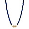 vintage Saffier collier met gouden sluiting 14 krt