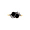 vintage Gold ring with sapphire and diamond 18 krt