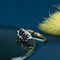 vintage Gouden ring met saffier en diamant 18 krt
