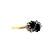vintage Gold ring with sapphire and diamond 18 krt