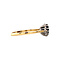 vintage Gold ring with sapphire and diamond 18 krt