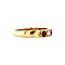 vintage Gold row ring with ruby and diamonds 18 krt
