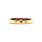 vintage Gold row ring with ruby and diamond 18 kt