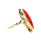 vintage Gold ring with blood coral 14 kt