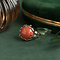 vintage Gouden ring met bloedkoraal 14 krt