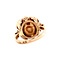 vintage Gouden ring met bloedkoraal 14 krt