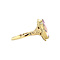 vintage Gold ring with pink sapphire 14 krt