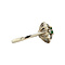 vintage White gold ring with emerald and diamonds 14 krt