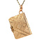 vintage Gouden boek medaillon 14 krt