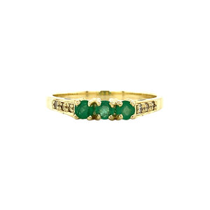 Katharine ring 14 krt - Emerald