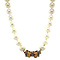 vintage Pearl necklace with gold bow clasp 14 kt