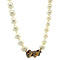 vintage Pearl necklace with gold bow clasp 14 kt