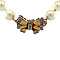 vintage Pearl necklace with gold bow clasp 14 kt
