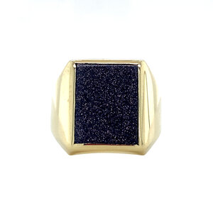 Gold ring with goldstone 14 carat