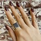 vintage Gouden ring met goudsteen 14 krt