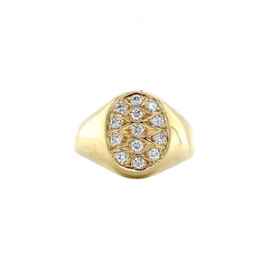 Gouden ring met diamant 14 krt
