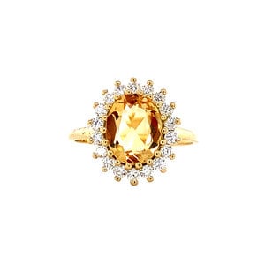 Lady Di ring 14 krt - Sunflower