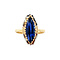 vintage Gouden ring met saffier 18 krt