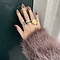 vintage Gouden ring met saffier 18 krt
