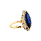 vintage Gouden ring met saffier 18 krt