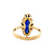 vintage Gouden ring met saffier 18 krt