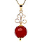 vintage Gold pendant with carnelian 14 kt