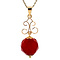 vintage Gold pendant with carnelian 14 kt