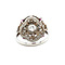 vintage Platinum ring with diamond and ruby 900
